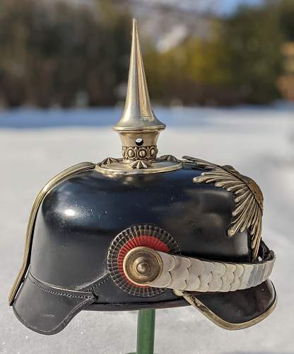 Saxon IR100 Officer M1895 Pickelhaube