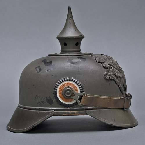 Field great painted Imperial Prussian M1915 EM metal Pickelhaube