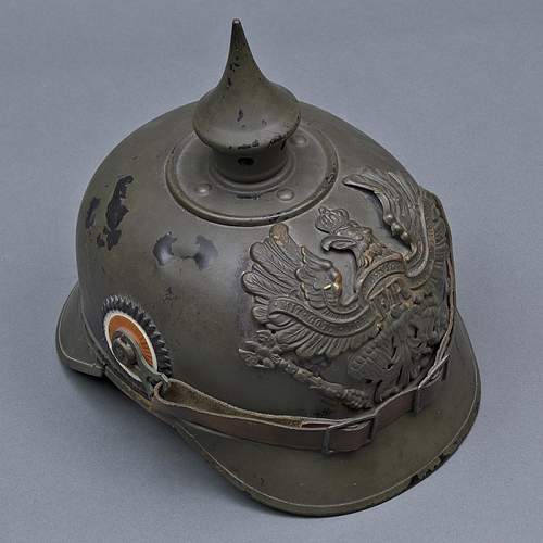 Field great painted Imperial Prussian M1915 EM metal Pickelhaube