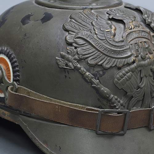 Field great painted Imperial Prussian M1915 EM metal Pickelhaube