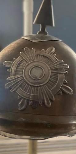 This is my heavy Calvary Officer Pickelhaube