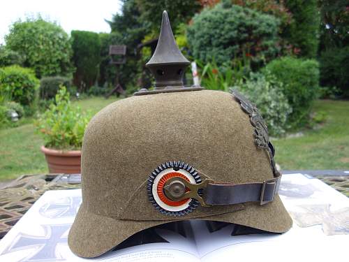 New felt Pickelhaube....