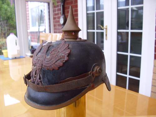 Out of the woodwork Pickelhaube !