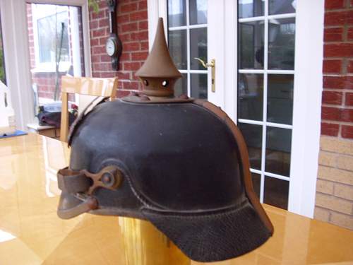 Out of the woodwork Pickelhaube !