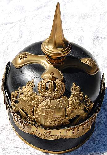 Bavarian Officer's Pickelhaube - My first Spiked Helmet