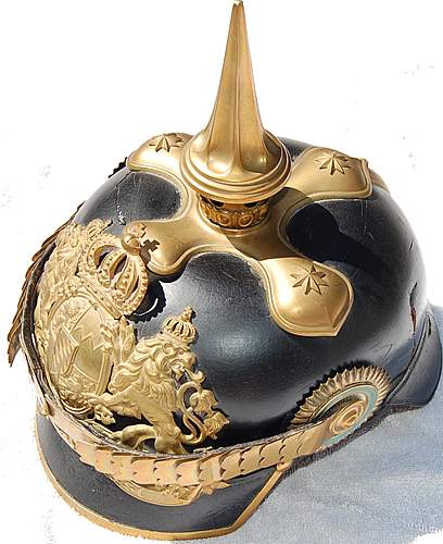 Bavarian Officer's Pickelhaube - My first Spiked Helmet
