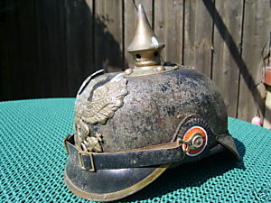 fake, aged pickelhaube sold as attic find.