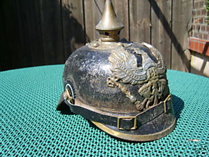 fake, aged pickelhaube sold as attic find.