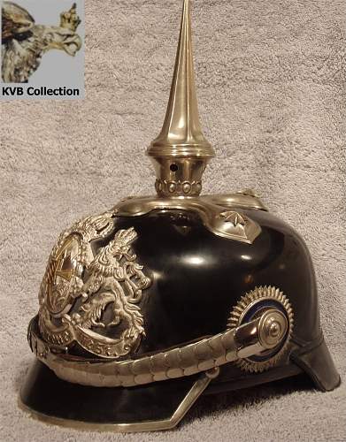 Pickelhaube Bavarian Res. Off. Schwere Reiter Regt. Nr. 1