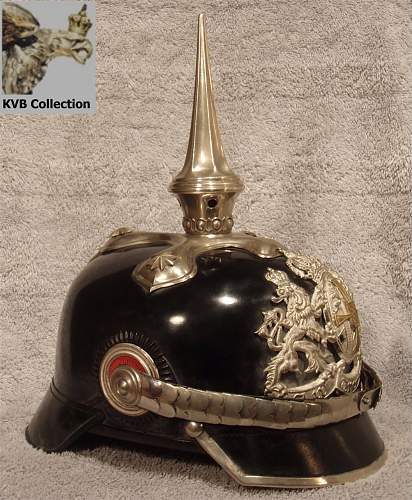 Pickelhaube Bavarian Res. Off. Schwere Reiter Regt. Nr. 1