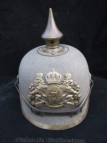 Bavarian Felt Ersatz Pickelhaube