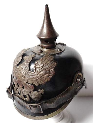 WWI German Prussian Infantry Enlisted M1915 Pickelhaube