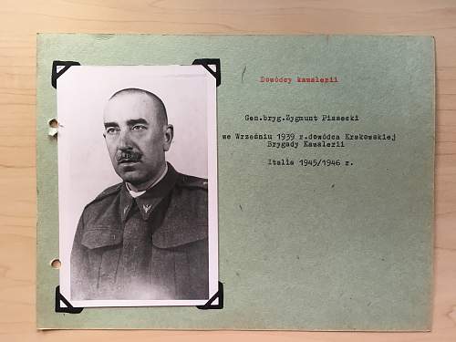 General Zygmunt Piasecki POW ID Card