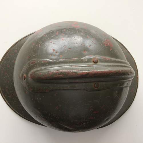 Wz.15 Polish officially improved helmet with thicker liner and chinstrap, 100% original Prewar ?