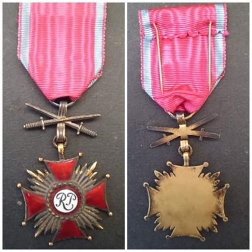 Polish Gold Merit Cross with Swords.