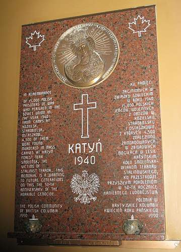 Katyn Memorial Sprinslade, Cannock UK