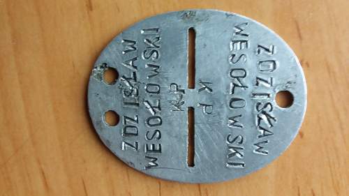 dog tag Polish 1939?