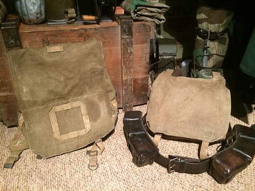 Polish Army belt with ammo pouches and mess kit