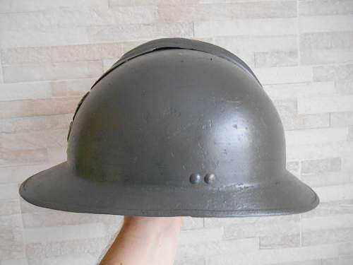 Wz.15 Polish officially improved helmet with thicker liner and chinstrap, 100% original Prewar ?