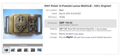 Polish Uhlans Belt Buckle