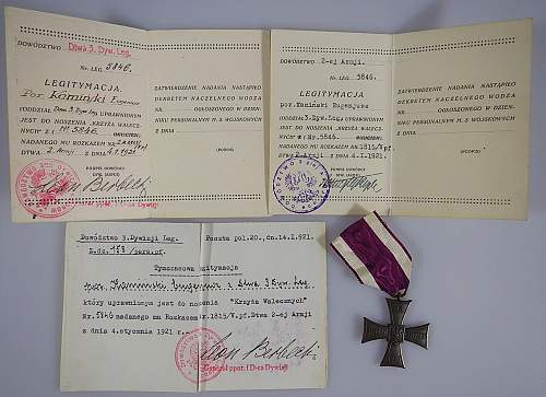 Cross of Valour (Krzy&#380; Walecznych) – Pre-WW2 Types