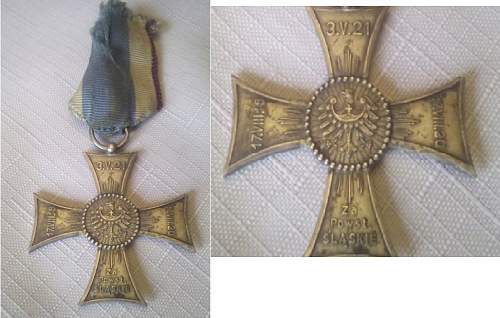 Silesian Uprising Cross of Valor and Merit, Type II