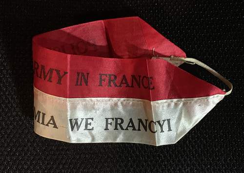 Polish Army in France  recruiting/volunteer armband .