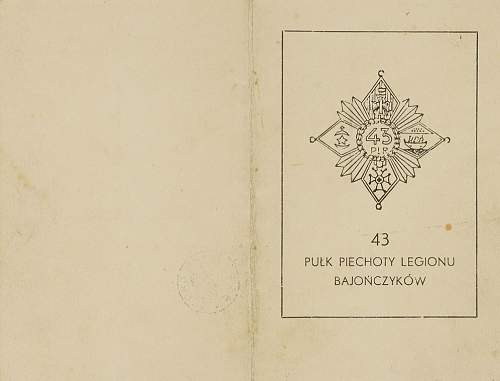 Polish pre-war documents for badges (legitymacja) thread