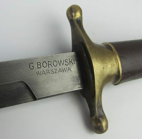 1934 G BOROWSKI WARZAWA POLISH DAGGER Pattern ID