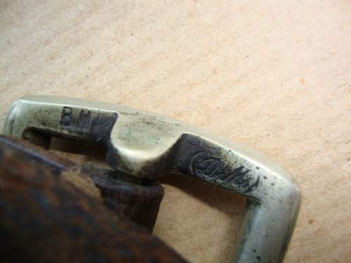 wz.36 Officer's Belt with Cross Strap with BM and Maker's Markings on Buckle