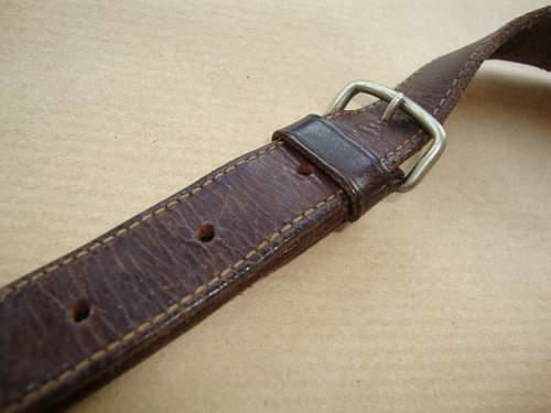 wz.36 Officer's Belt with Cross Strap with BM and Maker's Markings on Buckle