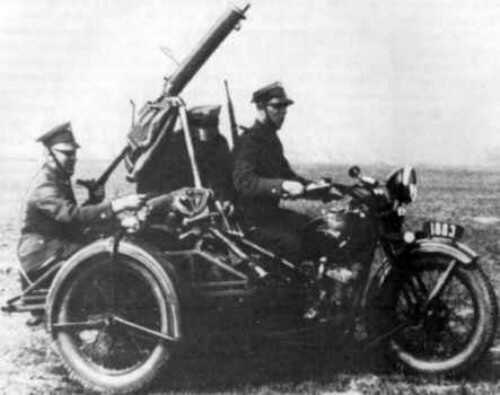 Polish prewar military motorcycle: Sokol  1000 - with photo.