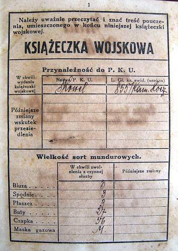 Polish military pay book