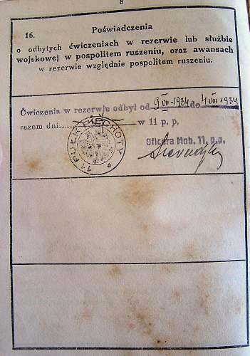 Polish military pay book