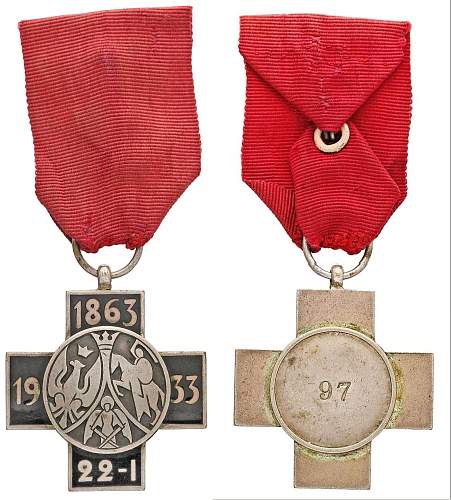 1863/1933 veterans Russian mutiny cross...