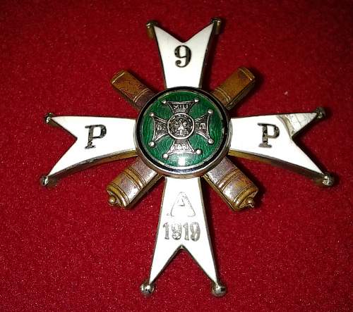 9th Regiment field artillery badge Pre War ?