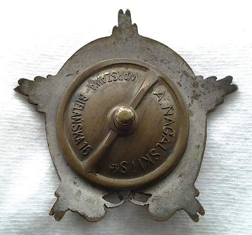 Polish pre war badge  for opinion