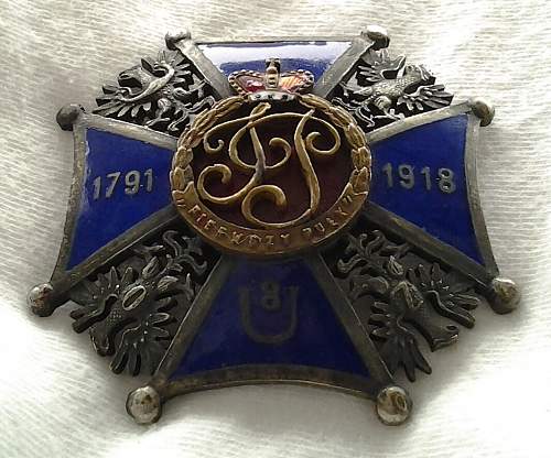 Polish pre war badge  for opinion