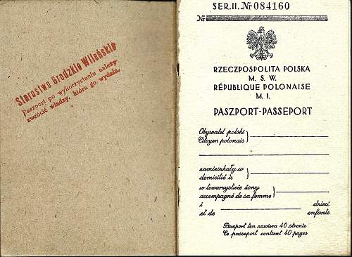 Some help with Polish stamp &amp; old passport