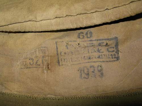 Wz.28 Polish Fura&#380;erka (Sidecap/Forage Cap) with interesting Black pre-war dated  ink stampings - 100% original pre-war ?