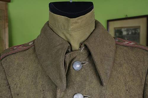 Wz.36 Polish NCO's Greatcoat with interesting red pre-war dated ink stampings - 100% original pre-war ?
