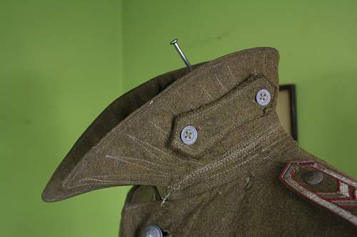 Wz.36 Polish NCO's Greatcoat with interesting red pre-war dated ink stampings - 100% original pre-war ?