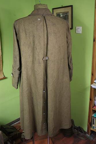 Wz.36 Polish NCO's Greatcoat with interesting red pre-war dated ink stampings - 100% original pre-war ?