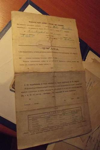 Pre-War Polish Army Officer's three bar Krzy&#380; Walecznych 1920, identity booklet, medal award certificates and school certificate (research needed), 100% original pre war  ?