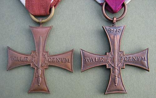 Cross of Valour (Krzy&#380; Walecznych) – Pre-WW2 Types