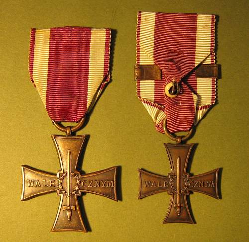 Cross of Valour (Krzy&#380; Walecznych) – Pre-WW2 Types