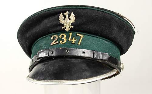 Prewar Polish Policemans (EM version) Prison Guard, Dog Handler's  cap, 100% original prewar, please ?