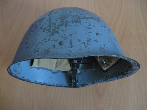 Wz.31 Polish Helmet (non-salamander - smooth paint) - 100% original ? Would have been used by Airforce, Navy, OPL, LOPP ?