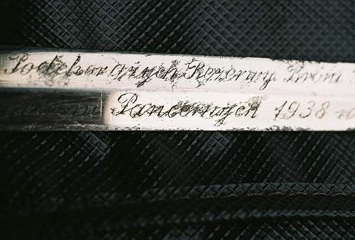 Polish army dagger,engraved