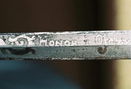 Polish army dagger,engraved